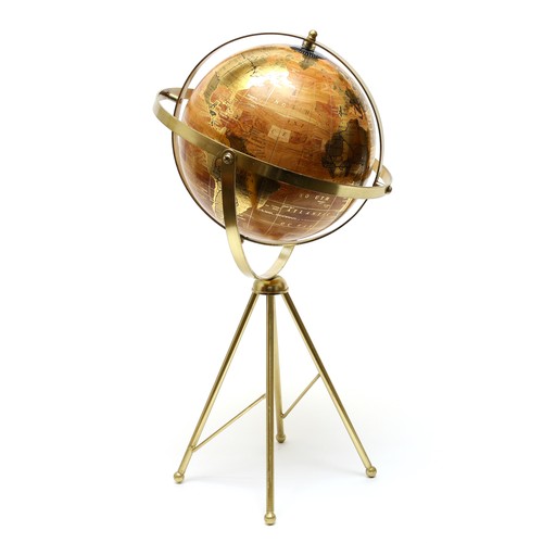 515 - Interior Design - a contemporary desk globe on stand, 51cm high