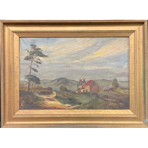 498 - English School (late 19th century)
Crofter's Cottage
oil on canvas, 50cm x 75cm