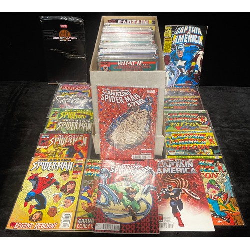 558 - A collection of mixed Marvel comics, Bronze to Modern Age, Captain America, Amazing Spider-Man, Unto... 