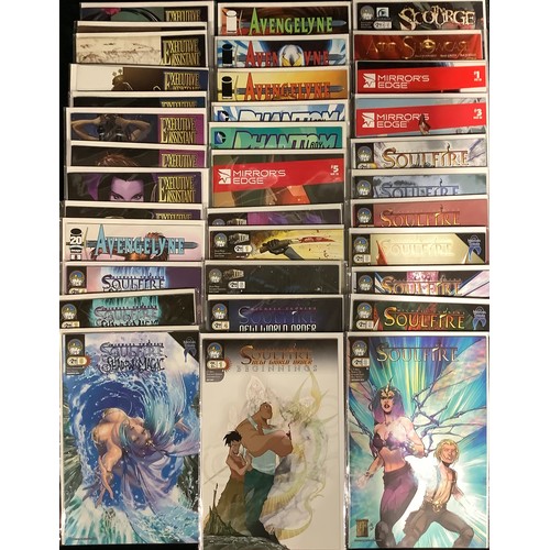 565 - A collection of Modern age indie comics including Avengelyne #1-8, Soulfire #0-10, Mirror’s Edge #1-... 