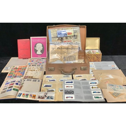 569 - Collectors - Stamps - British and world, Victorian and later, in albums and loose; cigarette, tea an... 