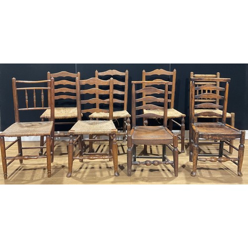 417 - A harlequin suite of eight 19th century West Midlands side chairs (8)