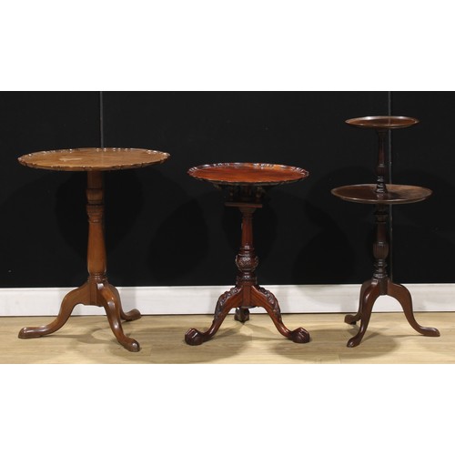 418 - A pair of Bevan Funnell Reprodux campaign style lamp or occasional tables, 57cm high, 46cm square; a... 