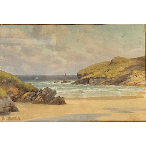 606 - Henry Cheadle (1852 - 1910)
Sandy Shore
signed, oil on board, 14cm x 22cm; 
a decorative picture in ... 