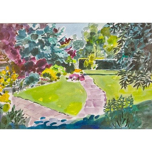 614 - Shirley Spotiswoode  (modern British)  
Summer Garden
signed, watercolour, 36cm x 52cm