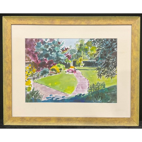 614 - Shirley Spotiswoode  (modern British)  
Summer Garden
signed, watercolour, 36cm x 52cm