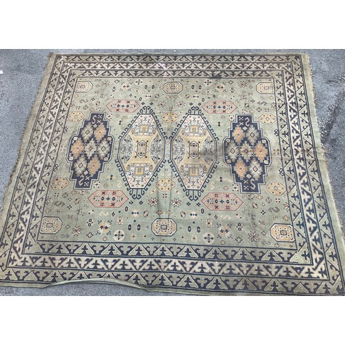 681 - A Middle-Eastern rectangular wool rug or carpet, 316cm x 273cm