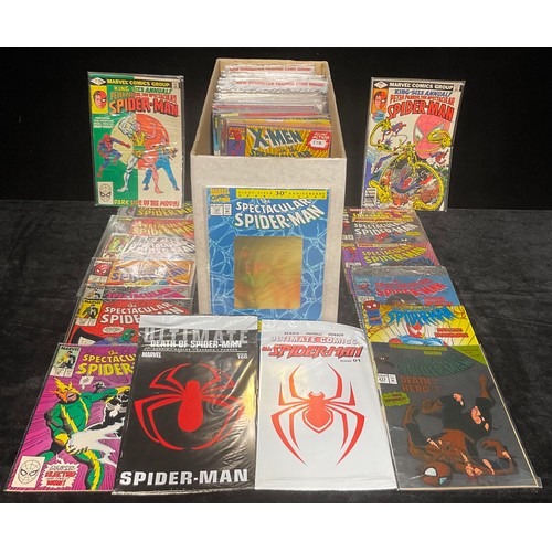 703 - A collection of of Spider-Man comics including a large quantity of The Spectacular Spider-Man, other... 