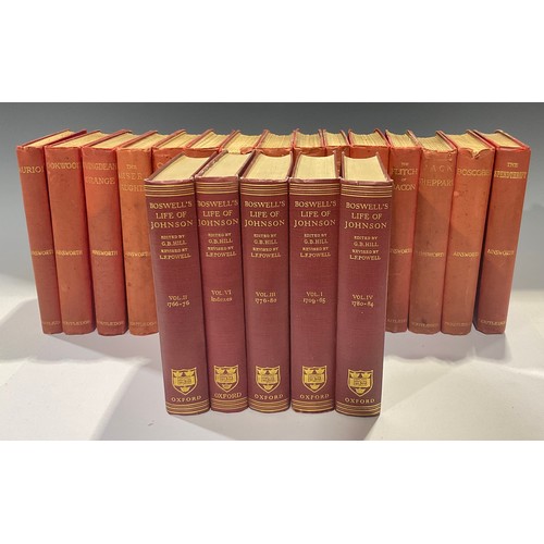 723 - Books - William Harrison Ainsworth, the collected works, in fifteen volumes, red cloth bindings, Geo... 