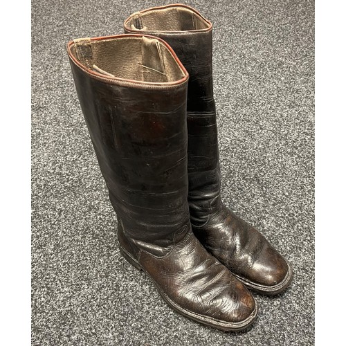 731 - WW2 Third Reich Heer Enlisted /NCO's Jackboots. No makers marks or size markings