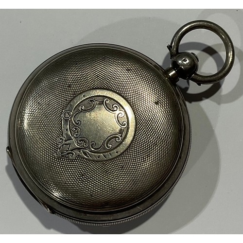 733 - A silver fusee pocket watch, H.J. Rudelsheim, Wolverhampton, Chester 1892