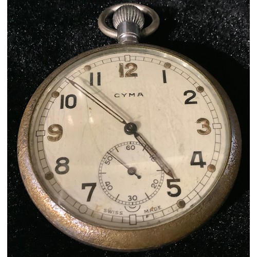 736 - A Cyma military pocket watch, GSTP M63754