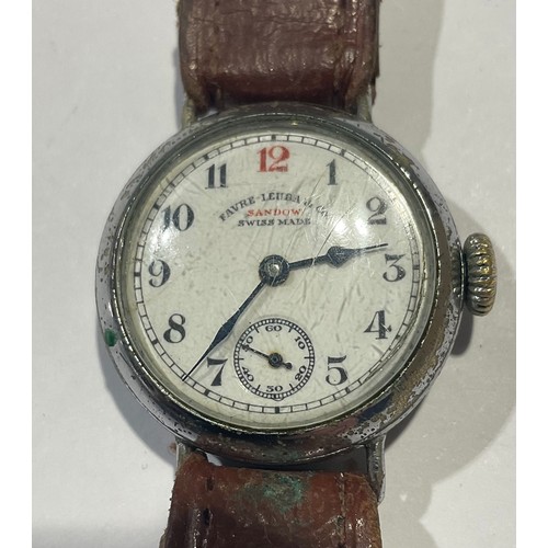 741 - A Faure Leuba & Co Sandow trench wristlet watch