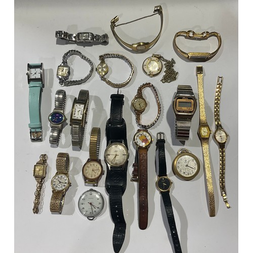 754 - A collection of vintage and other wristwatches, including Smiths Empire, Seiko, Burberry, Ingersol, ... 