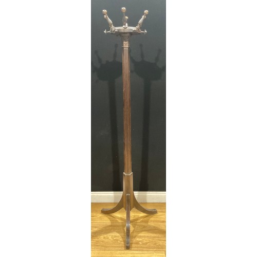 420A - A 19th century inspired tripod hall stand or coat rack, 180cm high