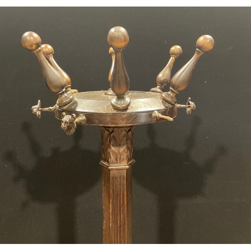 420A - A 19th century inspired tripod hall stand or coat rack, 180cm high