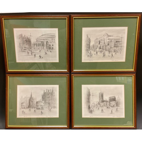 73 - Arthur Delaney (1927-1987) limited edition prints; Albert Memorial, Manchester Cathedral, Manchester... 