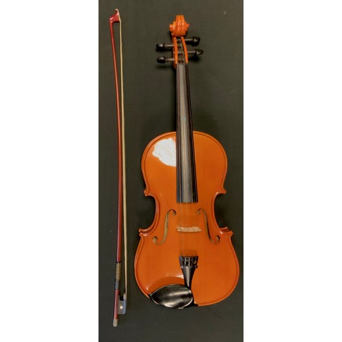 92 - A Viola, cased with bow en-suite, by Andreas Zeller, for Stentor Music Company.