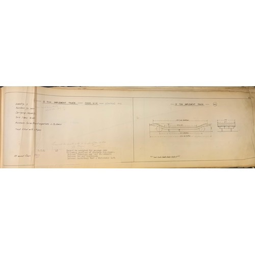 105 - A large LMS book circa 1927 of Diagrams of Specially Constructed Vehicles, date 1927-1932, in landsc... 