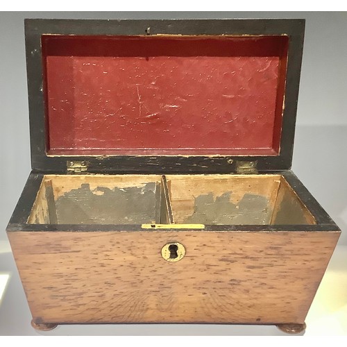 63 - A Victorian rosewood sarcophagus tea caddy, 23cm wide, c.1860