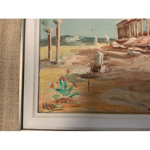 25A - Mediterranean School (20th century)
The Acropolis 
indistinctly signed, oil on canvas, 22.5cm x 30.5... 