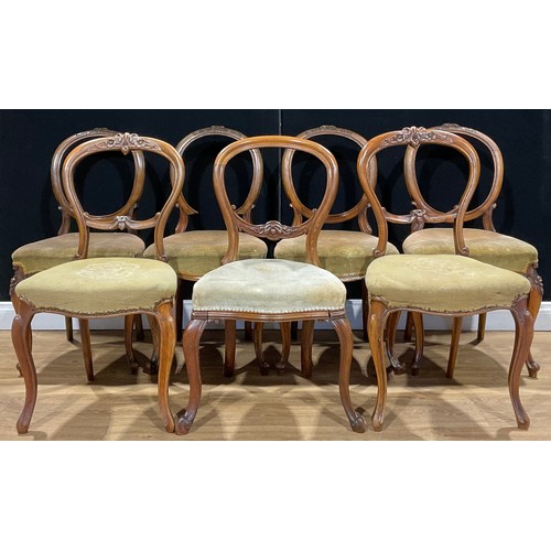 204 - A harlequin suite of nine Victorian dining chairs (9)