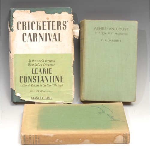 910 - Cricket - Jardine, Douglas, R, Ashes and Dust, Hutchinson & Co, London, autograph copy, the fly leaf... 