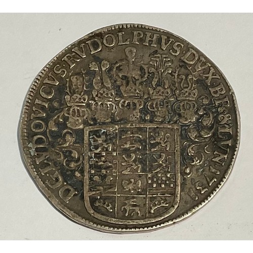 918 - Coins - a replica Brunswick-Wolfenbüttel silver taler, Ludovicus Rudolphus Dux, 1731, 4.5cm diameter... 