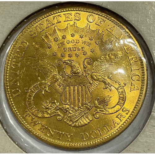 919 - Coins - an American gold $20 coin, eagle and crest, 1904