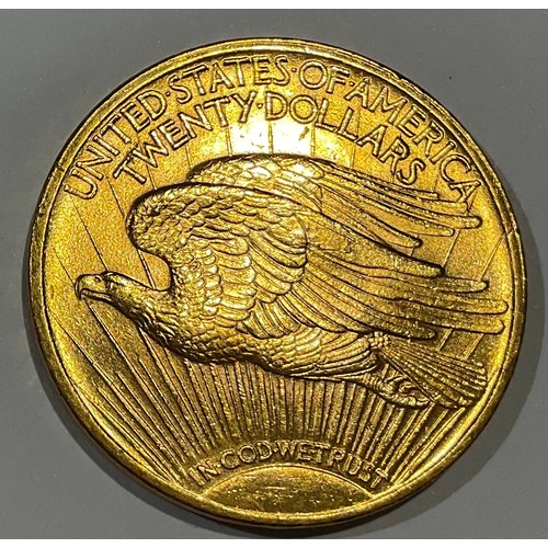 923 - Coins - an American gold $20 coin, double eagle, 1922