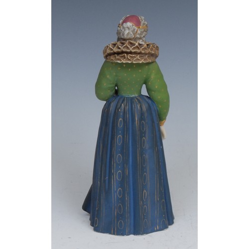 82 - A Royal Worcester figure, of Mary Queen of Scots, decorated in polychrome and gilt, 15cm high, print... 