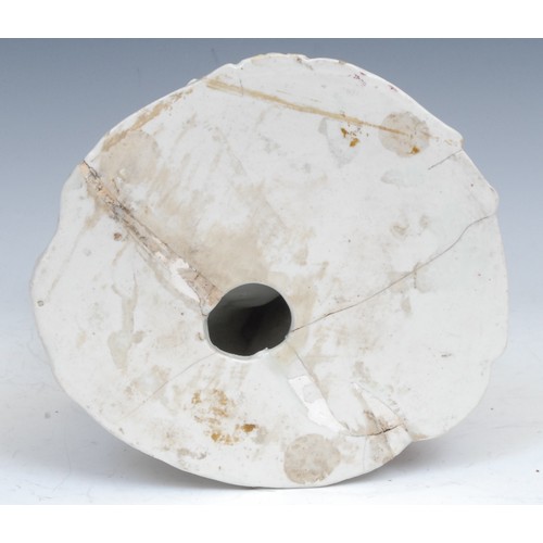 113 - A Derby patch mark figure, of Mars as a centurion, he stands wearing a feathered helmet, chain mail ... 