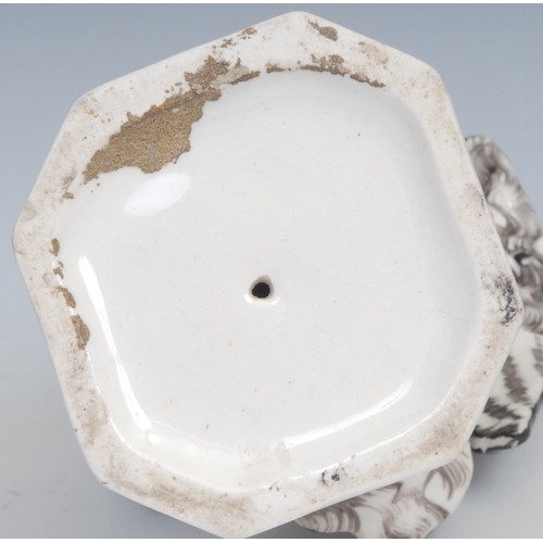 123 - An 18th century Derby patchmark figure, of a girl with basket, scrolling foliate base, 20.5cm high, ... 