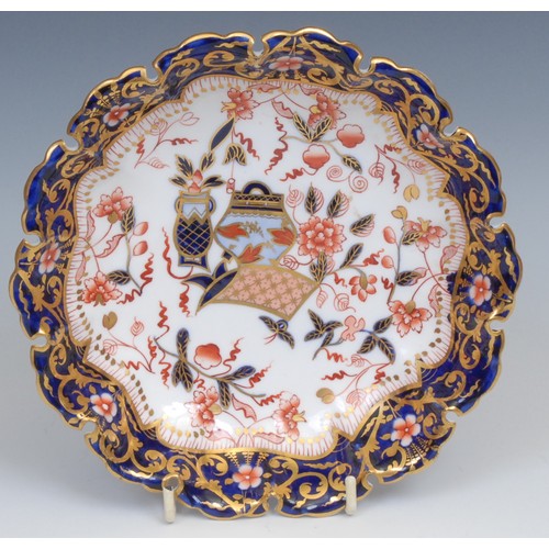 127 - A Royal Crown Derby 3696 Imari pattern shaped octagonal dish, 24cm wide, c.1892; other Royal Crown D... 