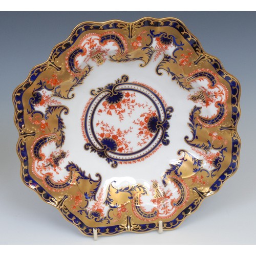 127 - A Royal Crown Derby 3696 Imari pattern shaped octagonal dish, 24cm wide, c.1892; other Royal Crown D... 