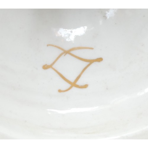 164 - A pair of Continental ogee vases, painted in the manner of Sevres, with panels of courting couples, ... 