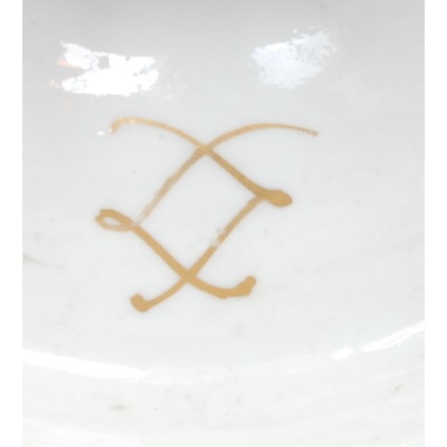 164 - A pair of Continental ogee vases, painted in the manner of Sevres, with panels of courting couples, ... 