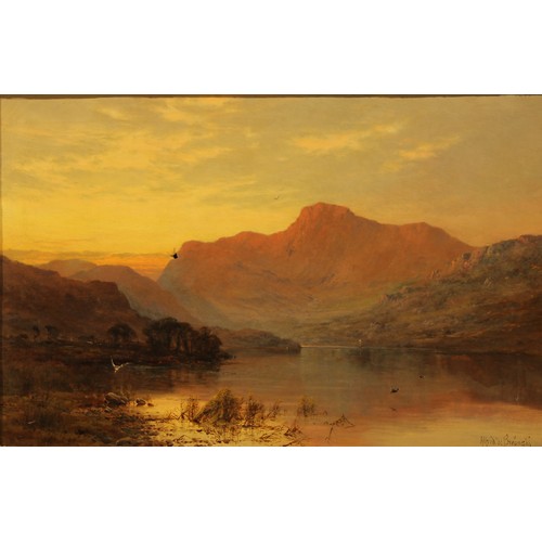 368 - Alfred de Breanski (fl. 1869 - 1893)
Crummock Water Evening,
signed, titled to verso, label and EVEN... 