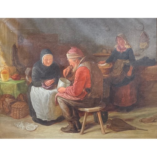 341 - English School (19th century)
Patient Work,
oil on canvas, 60cm x 78cm