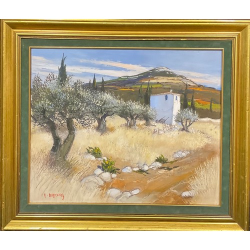 369 - Andre Deymonaz (Bn.1946)
Au Pays des Cigales
signed, oil on canvas, 50.5cm x 61cm