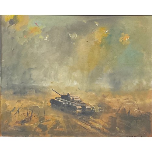 387 - David Shepherd (1931-2017)
Desert Rats,
signed, oil on board, 41cm x 50.5cm