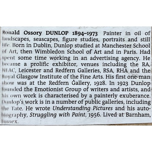 372 - Attributed to Ronald Ossary Dunlop
River, Bridge and Boat
oil on board, 25.5cm x 30.5cm