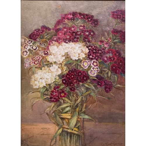 359 - Cuthbert Gresley (1876 - 1963)
Still Life of Carnations
signed, watercolour, 36cm x 26cm