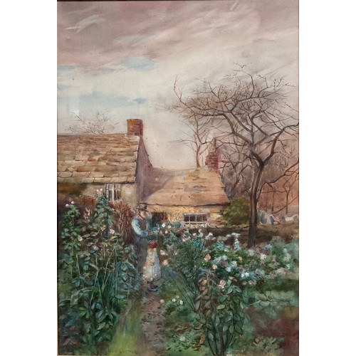 358 - Cuthbert Gresley (1876 - 1963)
Derbyshire Cottage
signed, titled, watercolour, 51cm x 34cm