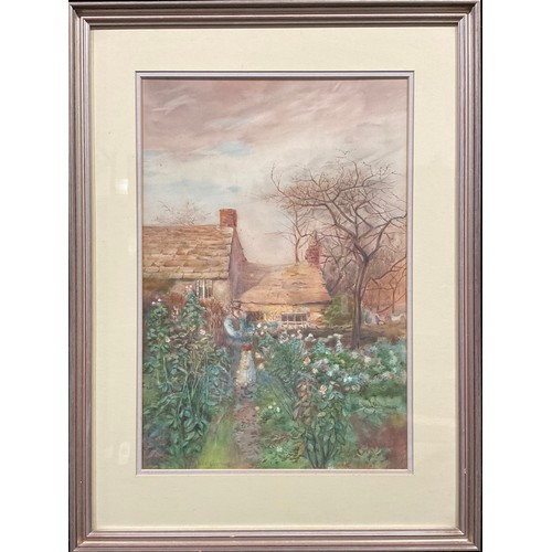 358 - Cuthbert Gresley (1876 - 1963)
Derbyshire Cottage
signed, titled, watercolour, 51cm x 34cm