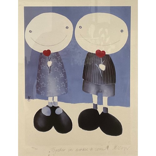 366 - Mackenzie Thorpe (Bn.1956), by and after, Together in Winters to Come, limited edition print, 582/85... 