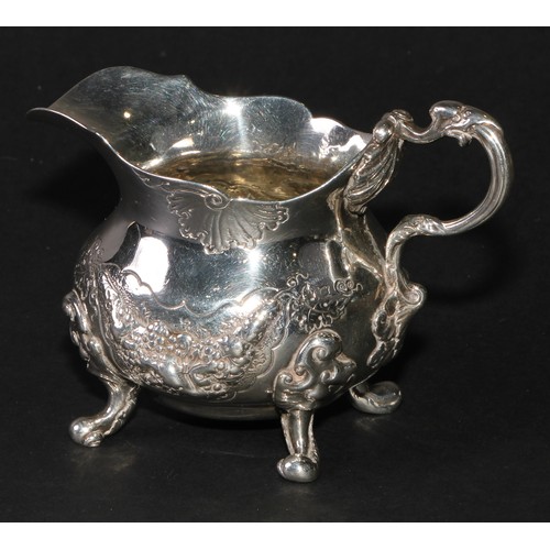 An early Victorian Rococo Revival silver cream jug, cast in the George ...