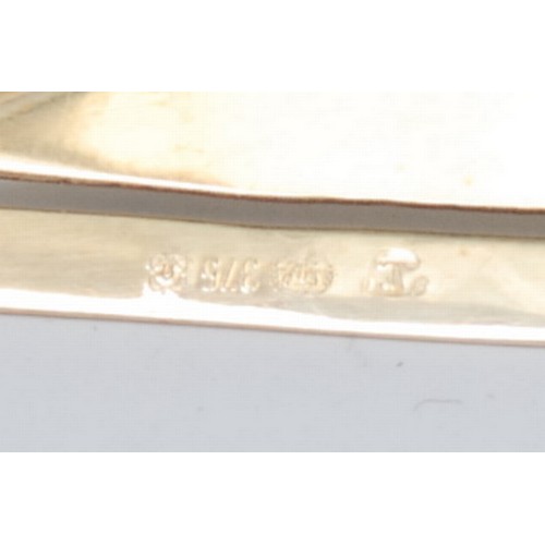 1181 - A 9ct gold novelty bookmark, as a trowel, 8cm long