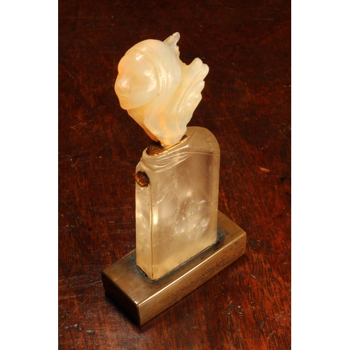 1277 - Alfred Lyndhurst Pocock (1882 - 1962), an opal carving, bust of an Art Nouveau beauty, evocative of ... 