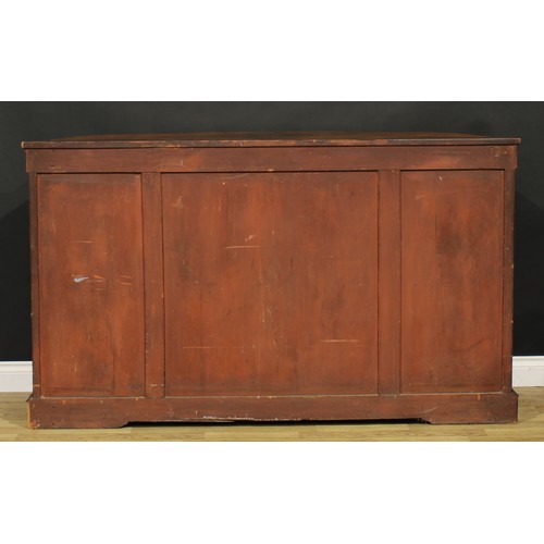 2089 - A Victorian gilt metal mounted walnut, burr walnut and marquetry credenza, slightly oversailing top ... 